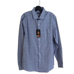Van Heusen Classic Fit Dress Shirt Blue Large